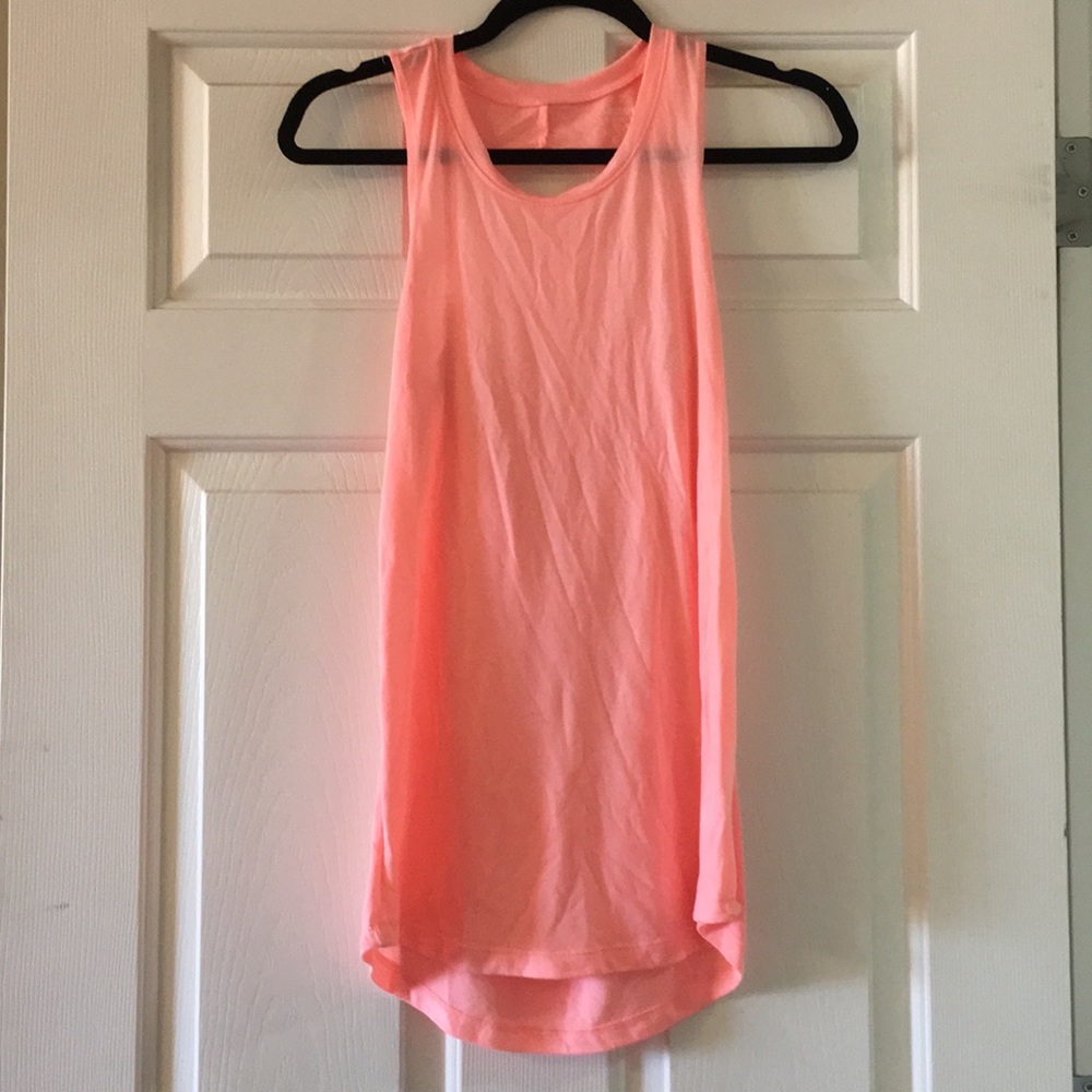 CORAL  tank top open back! Very cute
